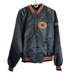 Chalk Line Chicago Bears Satin Bomber Jacket Size XL Vintage NFL 90s Streetwear